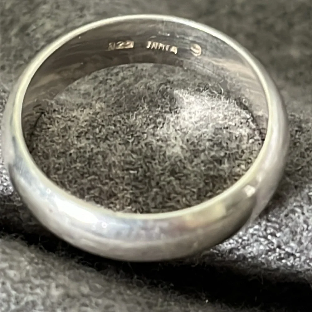 Sterling Unisex Band Ring-9 - Picture 2 of 5